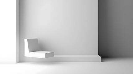 Minimalist White Chair in a Modern Room Setting