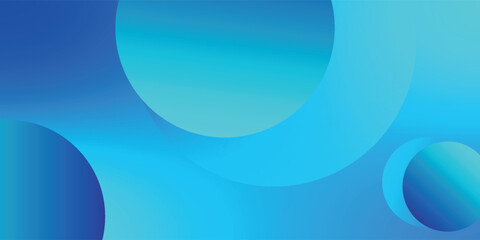 Abstract blue background with circles. Vector illustration