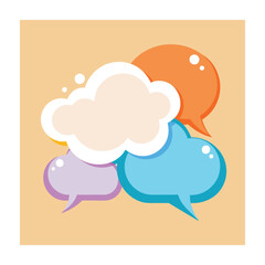 Speech Bubble collection. Different Speech bubbles for talk, dialogue, decoration. Vector illustration