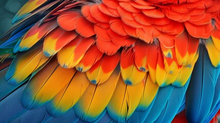 Obraz premium A Colorful Scarlet Macaw in a Lush Green Setting