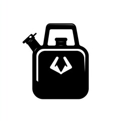 Obraz premium Black Metal Jerrycan Fuel Container Design