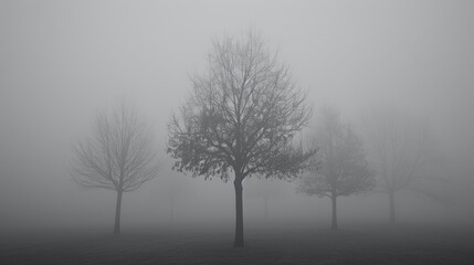 Fototapeta premium Misty Forest Landscape