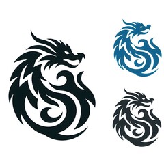 Obraz premium AI Generate of Unique, Simple, Low-detail Logo Recognizable Idiosyncratic of Dragon