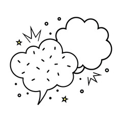 Speech Bubble collection. Different Speech bubbles for talk, dialogue, decoration. Vector illustration