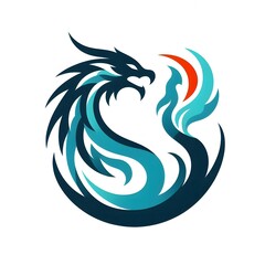 Obraz premium AI Generate of Unique, Simple, Low-detail Logo Recognizable Idiosyncratic of Dragon