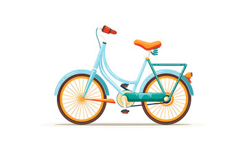 Fototapeta premium Vintage Bicycle With Colorful Accents in a Minimalist Style