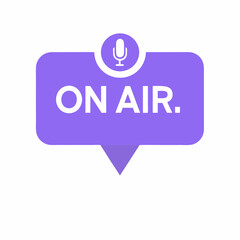On Air Broadcasting Icon Vector Design.