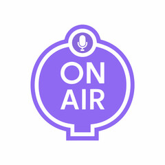 On Air Broadcasting Icon Vector Design.