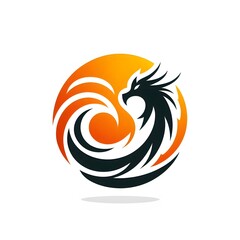 Obraz premium AI Generate of Unique, Simple, Low-detail Logo Recognizable Idiosyncratic of Dragon