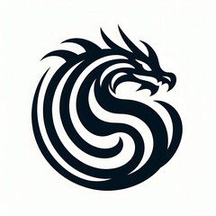 Obraz premium AI Generate of Unique, Simple, Low-detail Logo Recognizable Idiosyncratic of Dragon