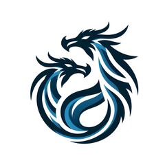 Obraz premium AI Generate of Unique, Simple, Low-detail Logo Recognizable Idiosyncratic of Dragon