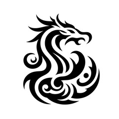 Obraz premium AI Generate of Unique, Simple, Low-detail Logo Recognizable Idiosyncratic of Dragon