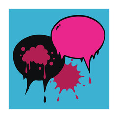 Speech Bubble collection. Different Speech bubbles for talk, dialogue, decoration. Vector illustration