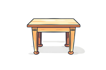 Fototapeta premium Wooden Table With Simple Design in Natural Color