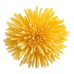 Yellow explosi isolated on white background