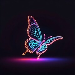 Butterfly on black background
