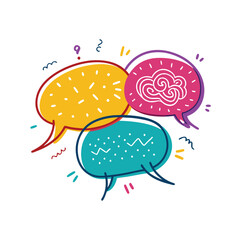 Speech Bubble collection. Different Speech bubbles for talk, dialogue, decoration. Vector illustration