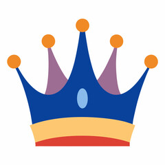 Royal crown vector art illustration