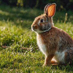Fototapeta premium rabbit in the grass