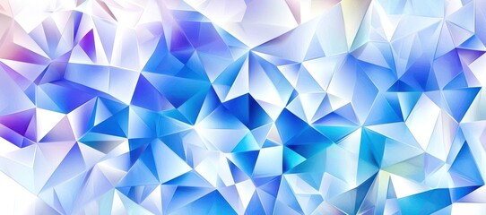 Obraz premium Blue and white background with many triangles