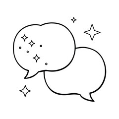 Speech Bubble collection. Different Speech bubbles for talk, dialogue, decoration. Vector illustration