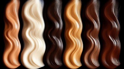Diverse Skin Tones Shown As Wavy Cream Swatches