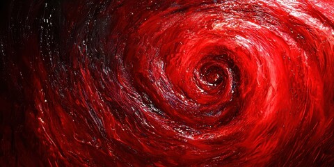 Red swirl of water with a red background