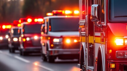 Emergency Response Vehicles with Lights in Motion