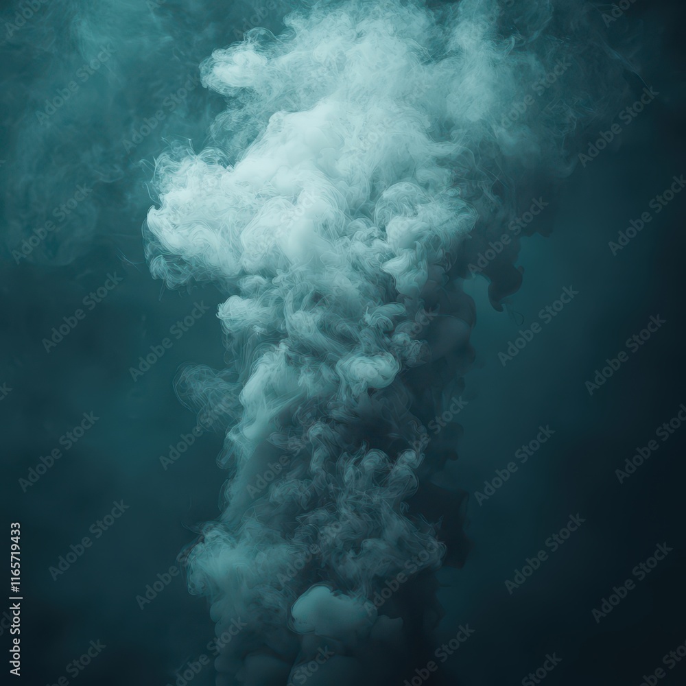 Poster soft gray smoke rising into a calm atmosphere creating an ethereal visual effect