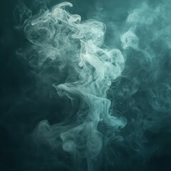 Obraz premium Soft gray smoke swirls gracefully against a dark background in an ethereal display of movement and texture