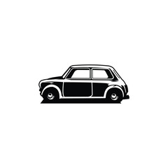 Fototapeta premium Morris -an car logo isolated white background view from side. vector illustration available in eps 10.