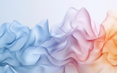 Obraz premium Abstract colorful flowing fabric waves. (1)