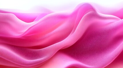 Fototapeta premium Pink Fabric Draped in Soft Waves Showing Texture
