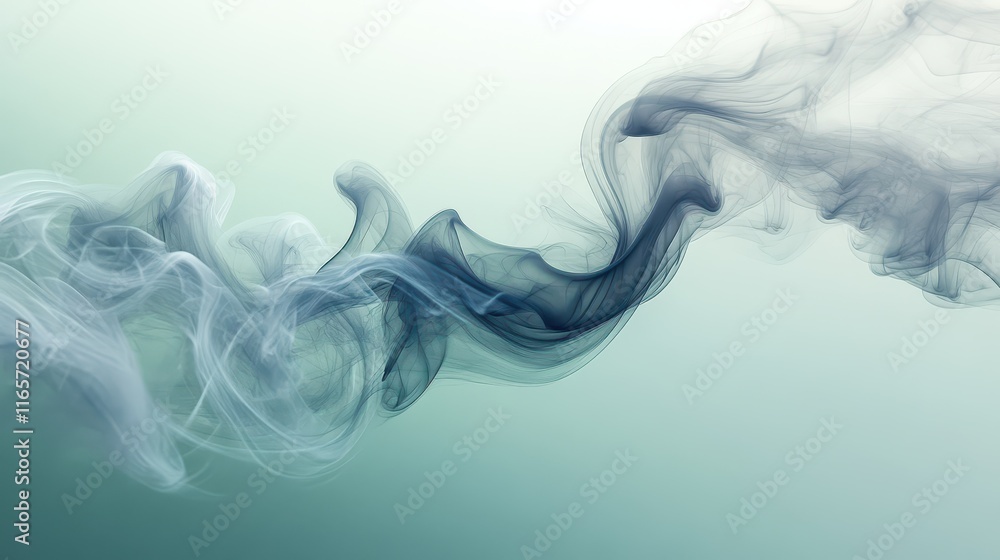 Poster elegant smoke streams swirl and dance in a soothing display of movement and flow
