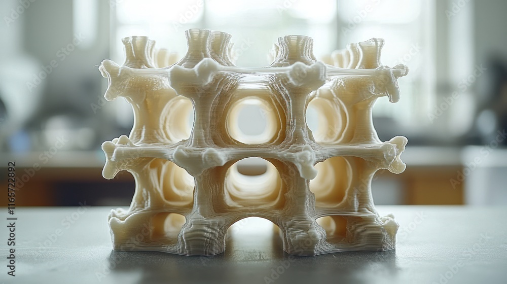 Poster intricate 3d printed lattice structure: a study in architectural design and additive manufacturing