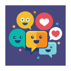 Bubbles Speech Vector Illustration