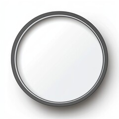 A simple circular frame with a gray border
