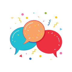 Bubbles Speech Vector Illustration