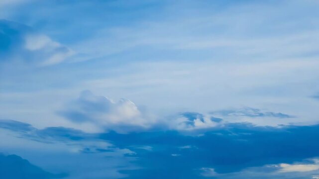 Dynamic Animation of Tranquil Blue Sky Movement