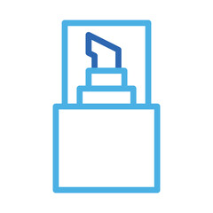 Blue highlighter pen icon. Concept of highlighting, marking, and emphasizing.