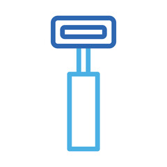 Razor icon for shaving or hair removal. Concept of hygiene, grooming, and personal care.