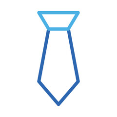Blue tie icon. Concept of business, fashion, and work.