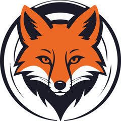 A logo type fox head design