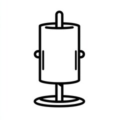 Simple Line Drawing Of A Paper Towel Holder