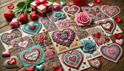 Fototapeta premium Valentine's Day gift cards