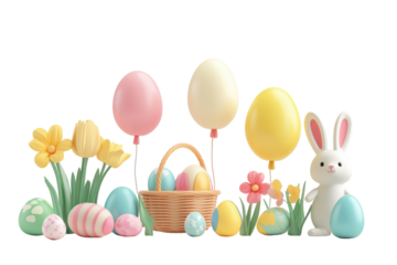 Creative Easter Celebration with Vibrant Decorated