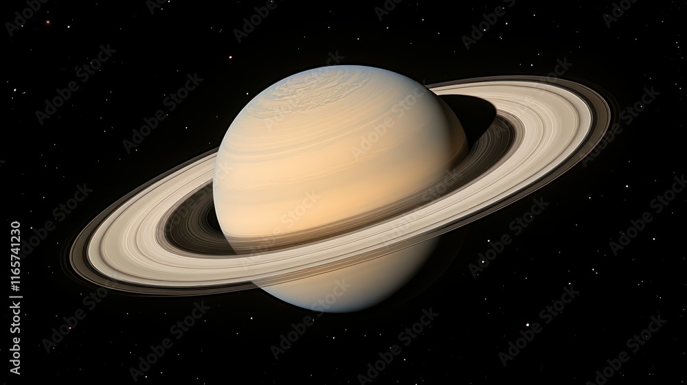 Poster planet saturn in space created with generative ai