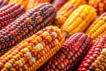 Healthy Corn Seeds Close-Up: Nutritious Food Background Wallpaper