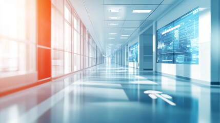 Abstract Health Technology in Bright Healthcare Setting