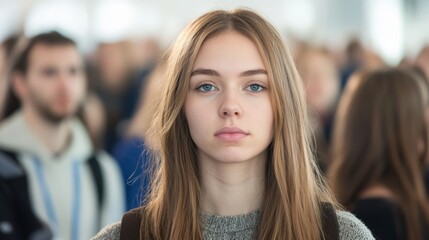 Seeking Opportunities: Job Seekers at Career Fair Amidst Layoffs